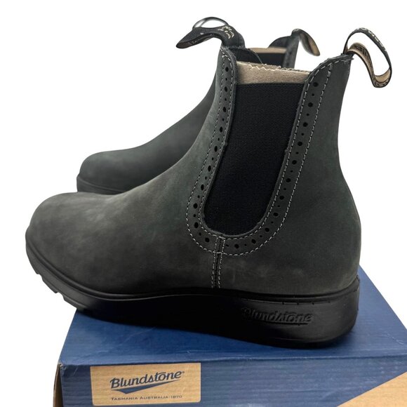 Blundstone Original 1630 Leather High Top Chelsea Boots Rustic Black 3.5 UK NEW - Picture 5 of 10